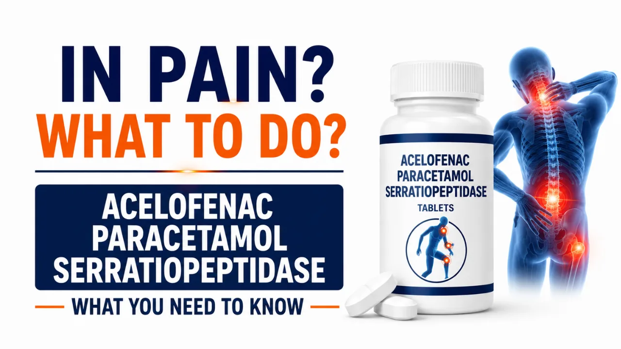 Aceclofenac Paracetamol Serratiopeptidase tablet uses in Hindi | दर्द हो तो क्या करें? एसिक्लोफेनाक पैरासिटामोल सेराटियोपेप्टिडेज़ की पूर्ण जानकारी व पूरा विवरण