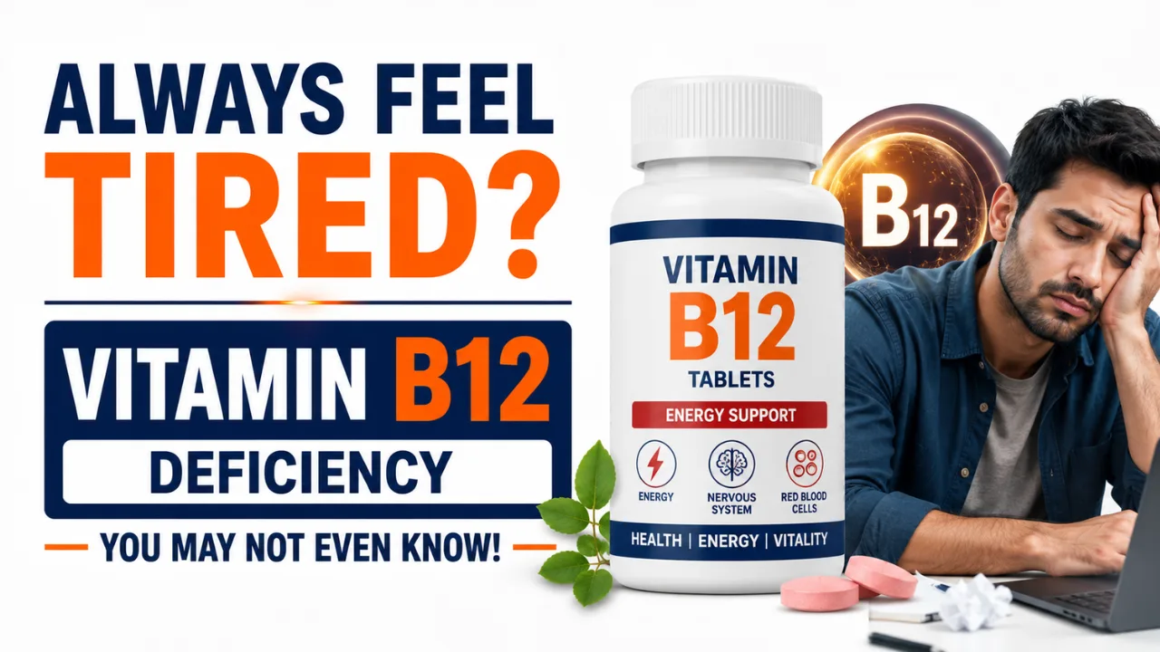 Vitamin B12 tablet uses in Hindi | हमेशा थकान रहती है? विटामिन B12 की कमी आपको पता भी नहीं होगी की पूर्ण जानकारी व पूरा विवरण