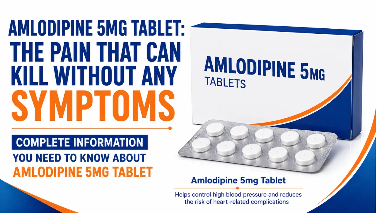 Amlodipine 5mg tablet uses in Hindi | एम्लोडिपिन 5mg टैबलेट: बिना किसी लक्षण के जानलेवा हो सकने वाला दर्द की पूरी जानकारी व पूरा विवरण