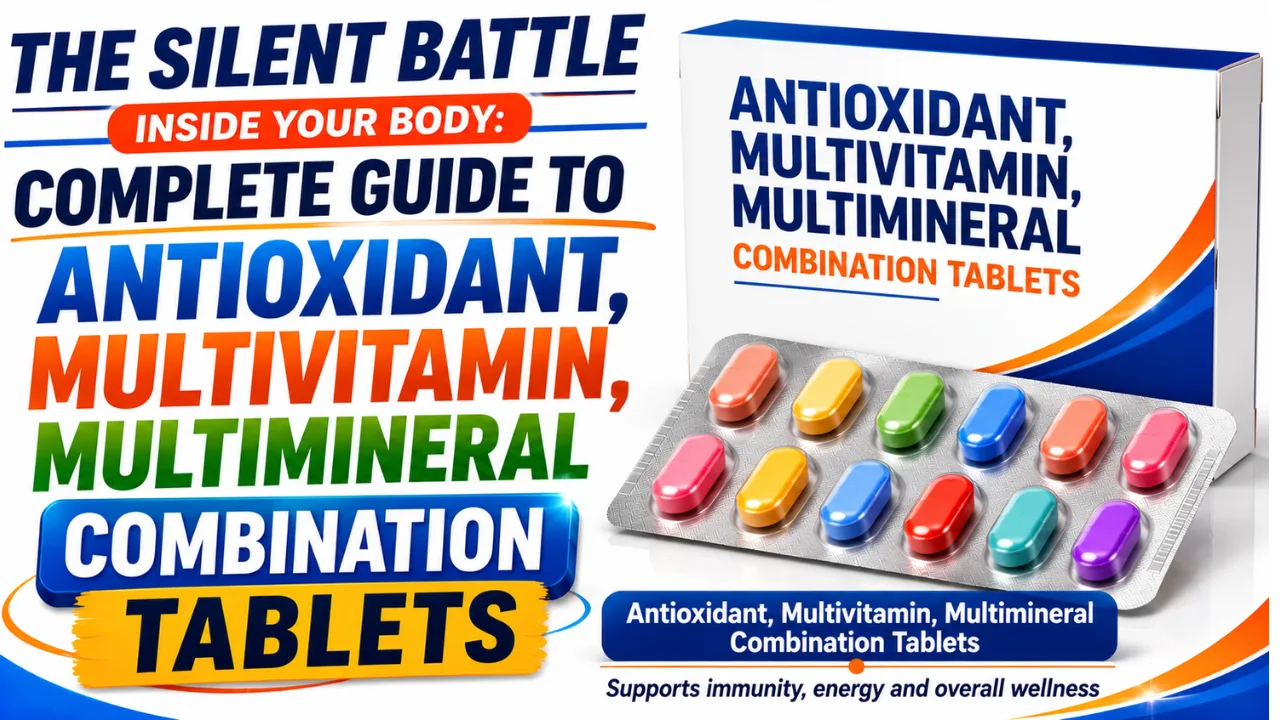 Antioxidant Multivitamin Multimineral tablet uses in Hindi | शरीर के अंदर चल रही खामोश जंग: एंटी-ऑक्सीडेंट, मल्टीविटामिन, मल्टीमिनरल कॉम्बिनेशन की पूरी जानकारी