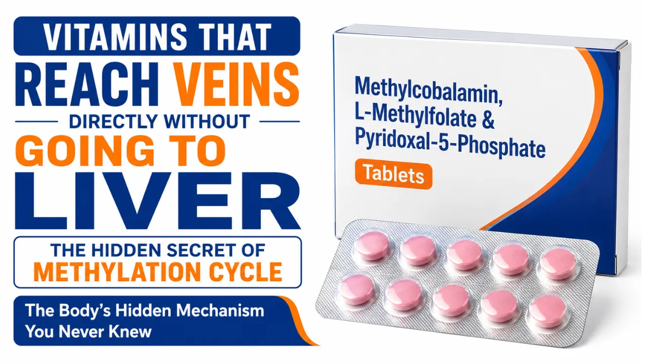 Methylation Cycle Vitamins (Methylfolate Methylcobalamin P5P) tablet uses in Hindi | लिवर तक जाए बिना सीधे नसों तक पहुंचने वाले विटामिन: मेथिलेशन साइकल नाम का शरीर का छिपा हुआ राज़