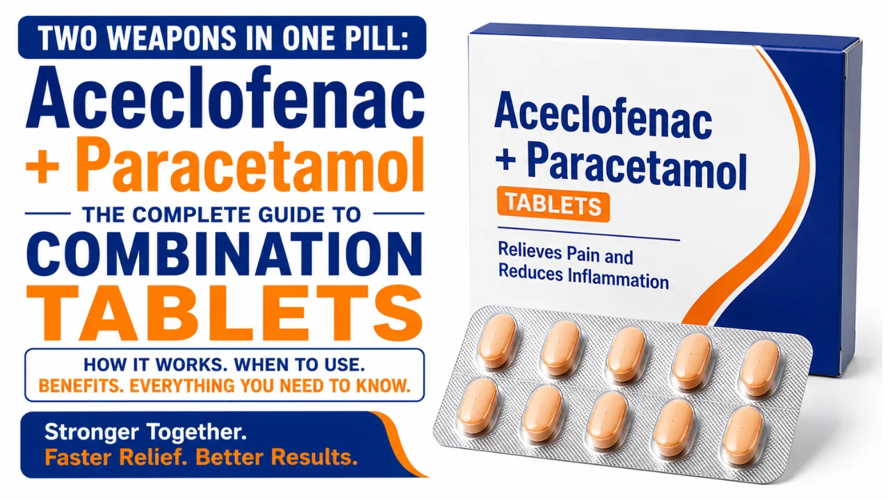 Aceclofenac Paracetamol tablet uses in Hindi | एक ही गोली में दो हथियार: असेक्लोफेनाक और पैरासिटामोल की कॉम्बिनेशन गोली की पूरी जानकारी