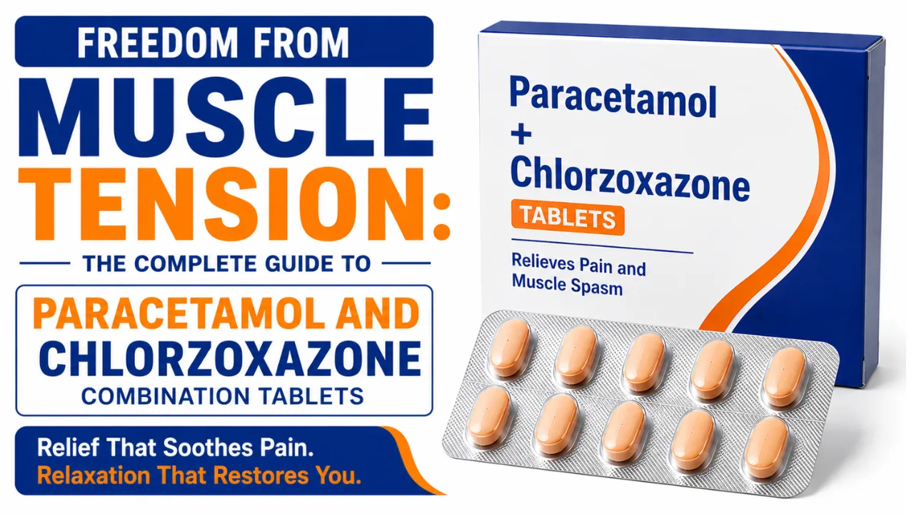 Paracetamol Chlorzoxazone tablet uses in Hindi | मांसपेशी की जकड़न से आज़ादी: पैरासिटामोल और क्लोरज़ॉक्सज़ोन की कॉम्बिनेशन गोली की पूरी जानकारी