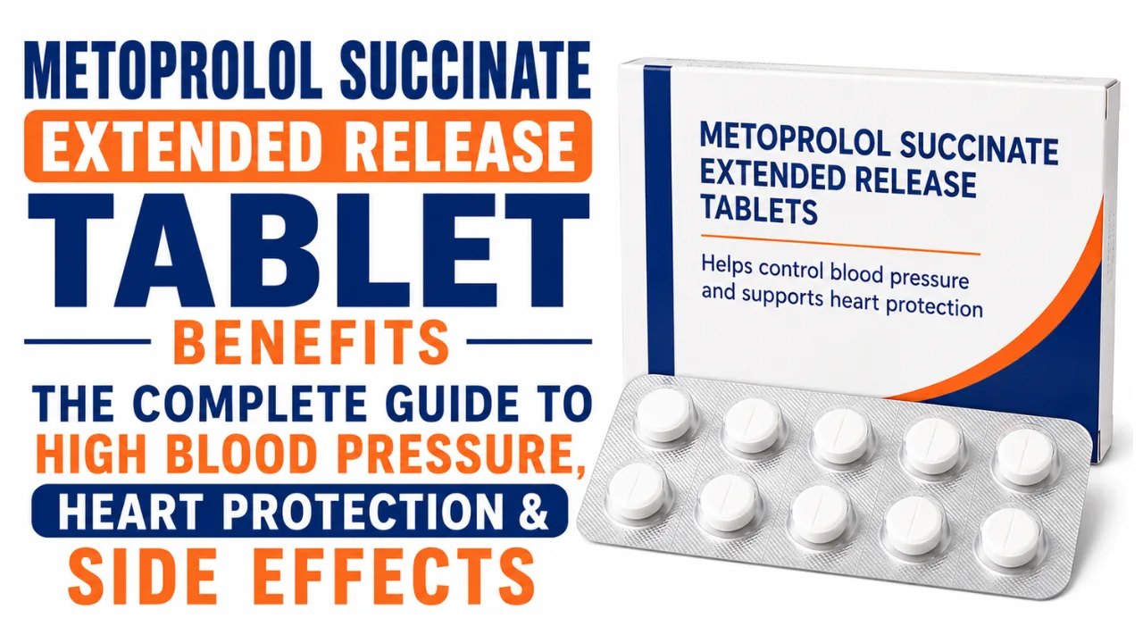 Metoprolol Succinate Extended Release tablet uses in Hindi | मेटोप्रोलोल सक्सिनेट एक्सटेंडेड रिलीज की पूर्ण जानकारी व पूरा विवरण